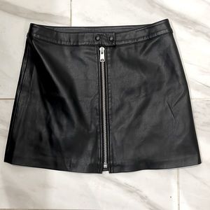 All Saints Faux Leather Skirt